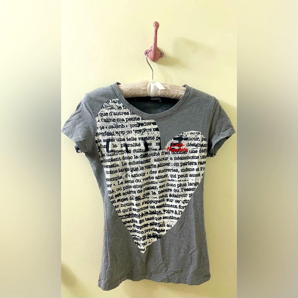 Love Moschino Grey T-Shirt